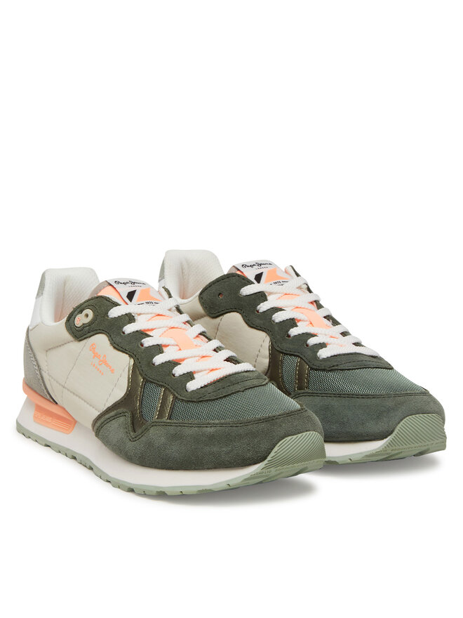 Pepe Jeans Sneakersy Pepe Jeans Brit Camp W PLS40038 Zielony