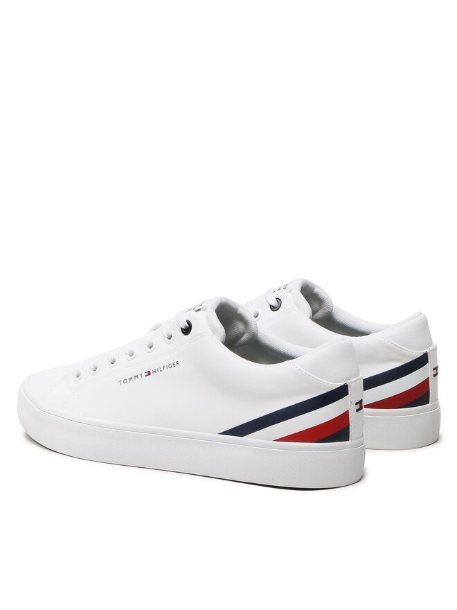 Tommy Hilfiger Сникърси Tommy Hilfiger Th Hi Vulc Core Low Stripes FM0FM04735 Бял