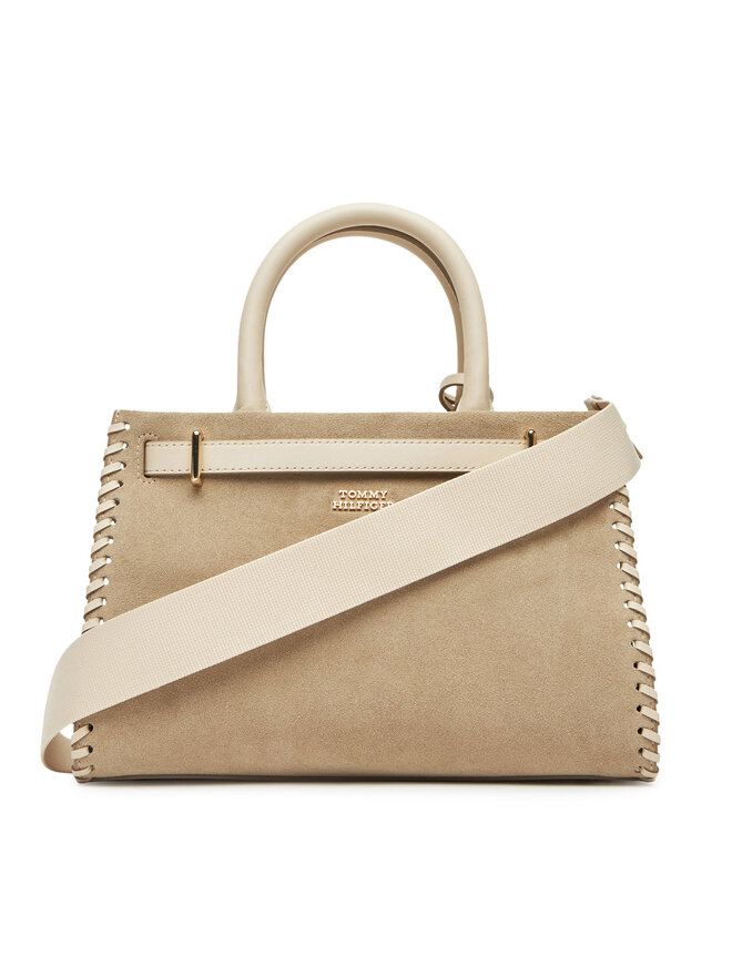 Tommy Hilfiger Kabelka Tommy Hilfiger American Icon Mini Tote Su AW0AW17469 Béžová