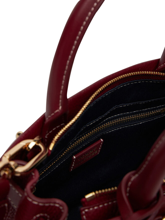 Tommy Hilfiger Bolso Tommy Hilfiger American Icon Mini Tote Leather AW0AW17188 Guinda/burdeos