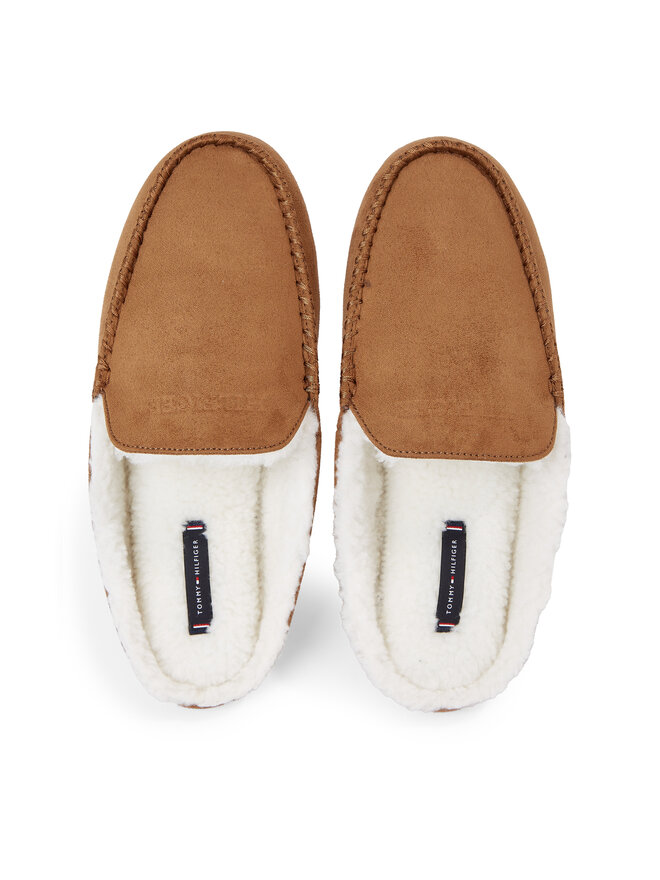 Tommy Hilfiger Пантофи Tommy Hilfiger Hilfiger Mocassin Homeslipper FM0FM04769 Кафяв