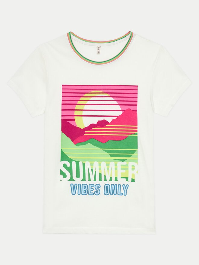 Kids ONLY Kids ONLY Camiseta Julie 15292340 Blanco Slim Fit