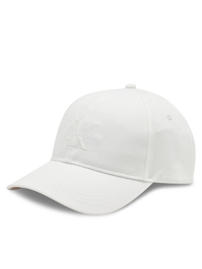 Calvin Klein Șapcă Calvin Klein Mono Logo Embro K60K612317 Alb