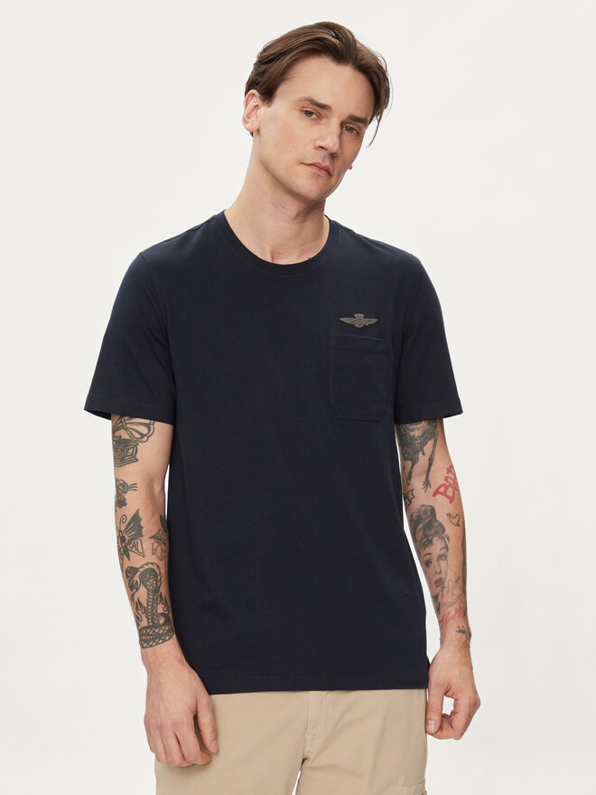 Aeronautica Militare Aeronautica Militare T-Shirt 241TS2229J593 Dunkelblau Regular Fit