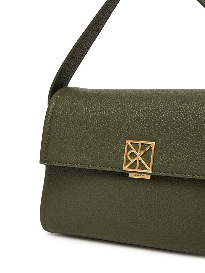 Calvin Klein Handtasche Calvin Klein Emblem Hw Pebble Shoulder Bag 25 LV04F3425G Grün