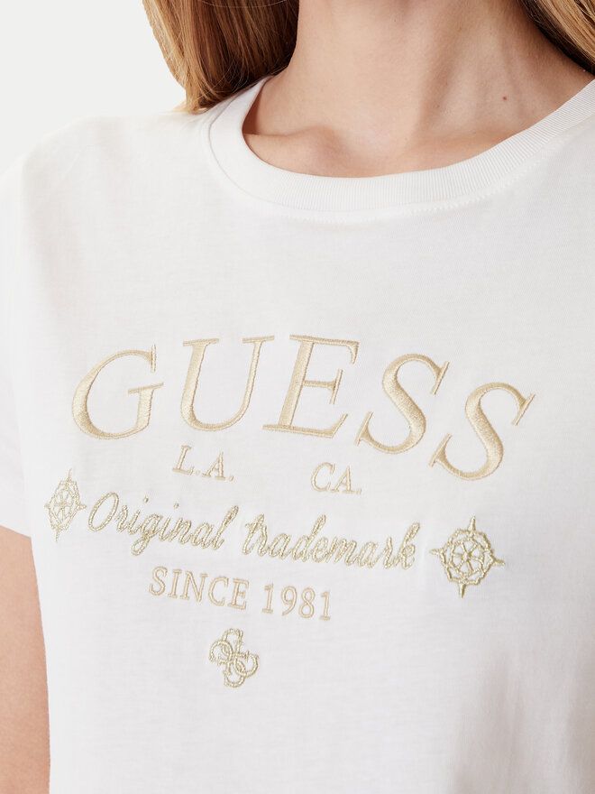 Guess Guess Camiseta V5YI03 I3Z14 Blanco Regular Fit