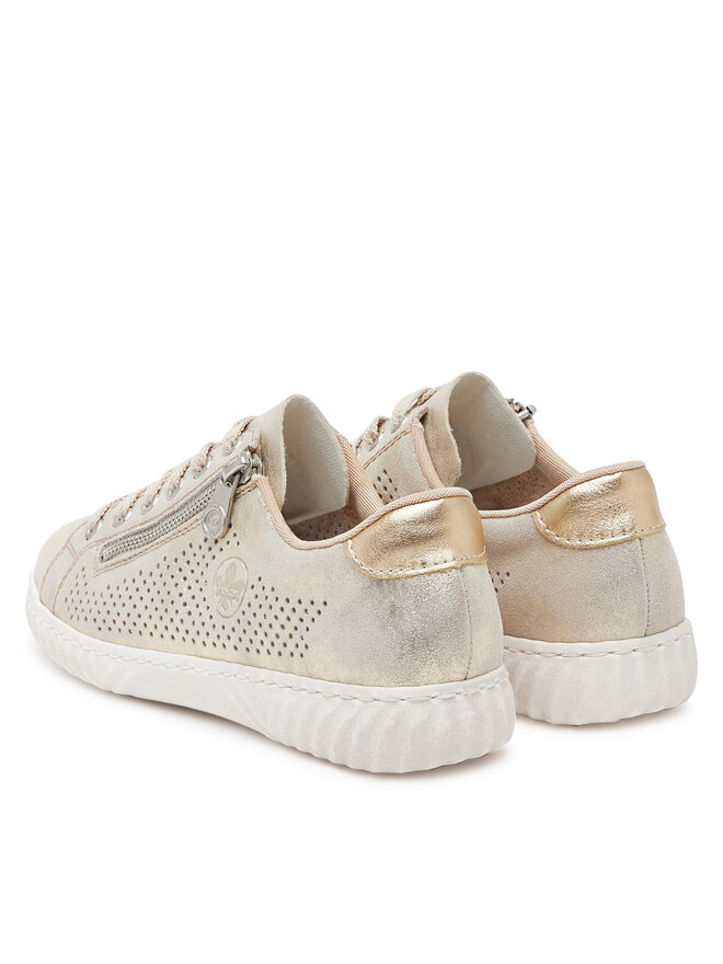 Rieker Sneakersy Rieker N0901-62 Złoty