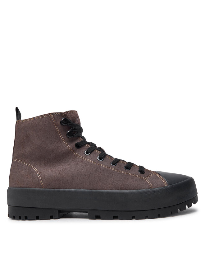 Calvin Klein Jeans Schnürstiefeletten Calvin Klein Jeans Lugged Hybrid High Laceup Auth YM0YM01092 Braun