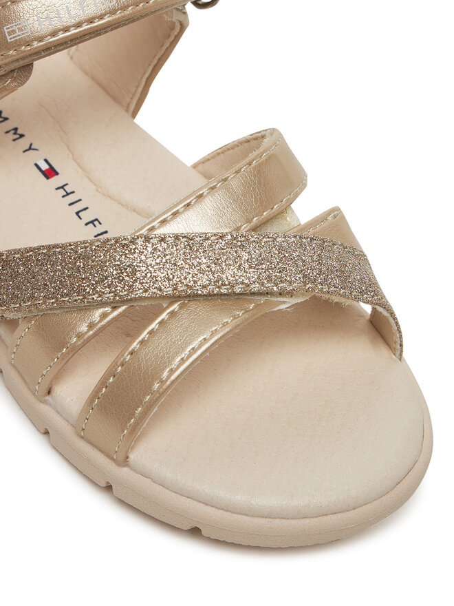 Tommy Hilfiger Sandały Tommy Hilfiger T1A2-33771-1381 S Złoty
