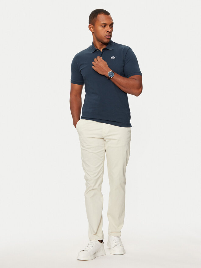 La Martina La Martina Poloshirt BPMP01 PK031 Dunkelblau Regular Fit