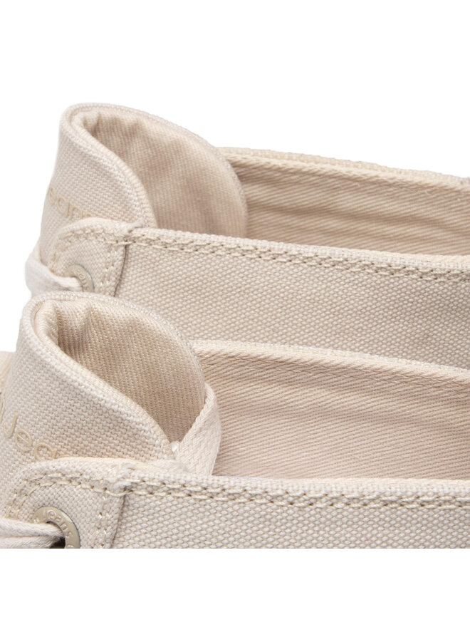 Calvin Klein Jeans Schnürstiefeletten Calvin Klein Jeans Canvas Laceup Boot YW0YW00582 Beige