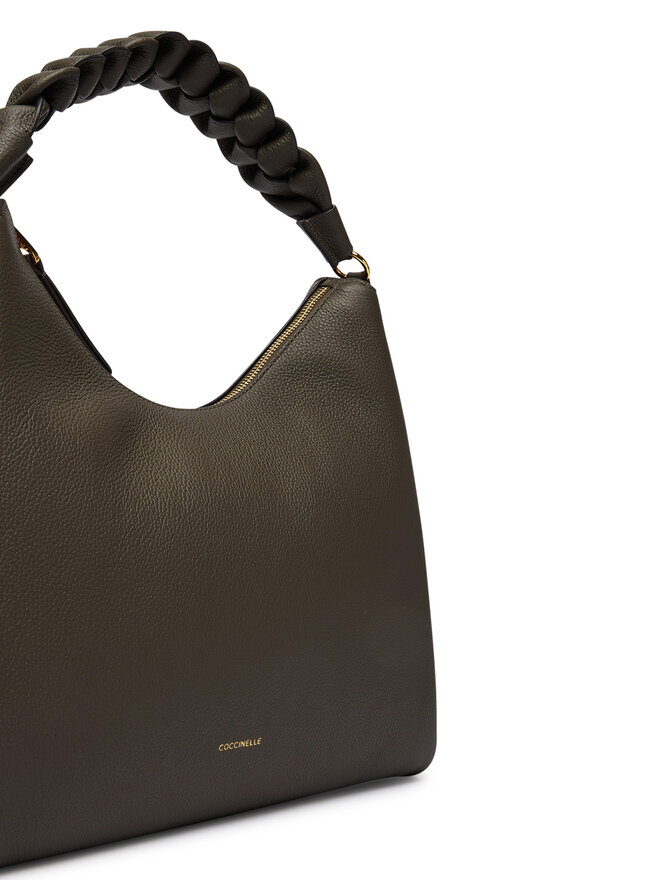 Coccinelle Handtasche Coccinelle M50 Boheme Grana Double E1 M50 13 02 01 Khakifarben
