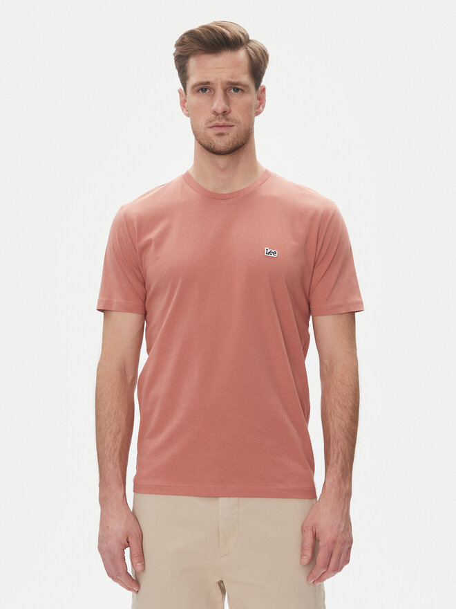 Lee Lee T-shirt Patch 112364539 Ružičasta Regular Fit