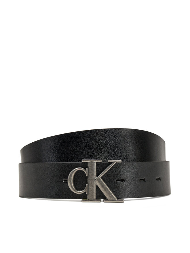 Calvin Klein Jeans Ζώνη Ανδρική Calvin Klein Jeans Monogram Plaque 35mm Rev/Adj LV04G7002G Μαύρο