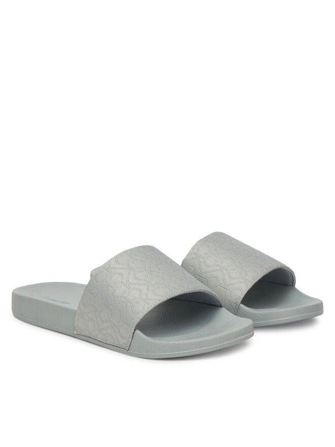 Calvin Klein Natikače Calvin Klein Pool Slide - Jacq HW0HW02420 Siva