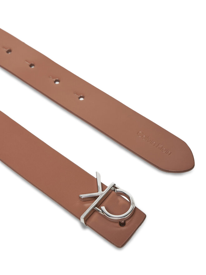 Calvin Klein Pasek Damski Calvin Klein Ck Logo Reversible Belt 3.0 K60K613074 Brązowy
