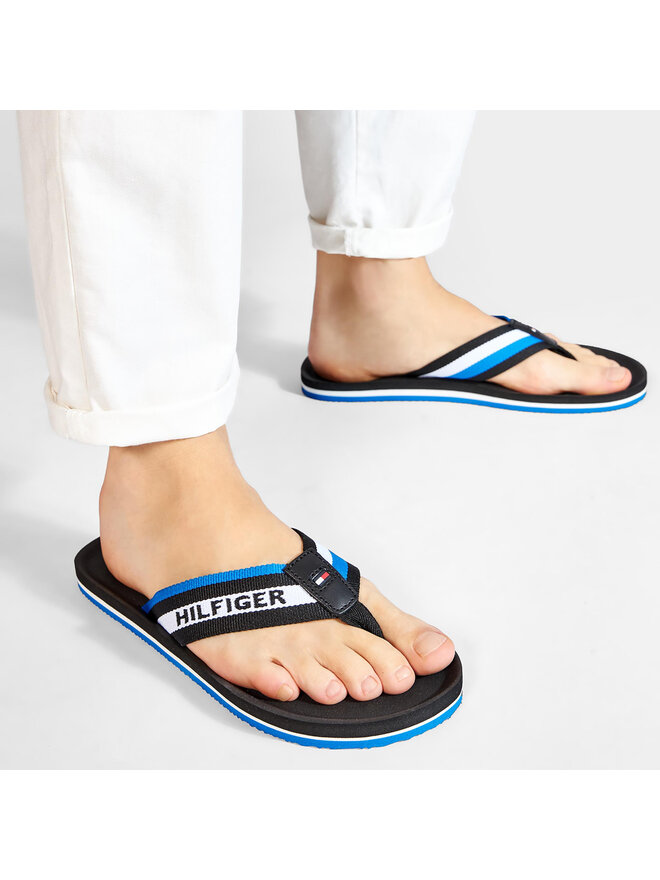 Tommy Hilfiger Джапанки Tommy Hilfiger Sporty Comfort Beach Sandal FM0FM03388 Черен