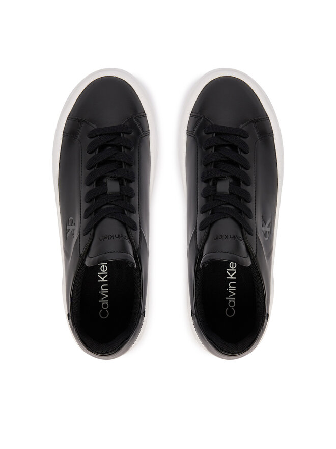 Calvin Klein Sneakers Calvin Klein Flatform Lace Up Lth YW0YW01928 Schwarz