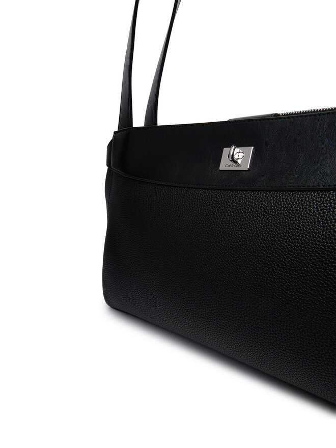 Calvin Klein Handtasche Calvin Klein Mix Media Work Tote LV04F3887G Schwarz