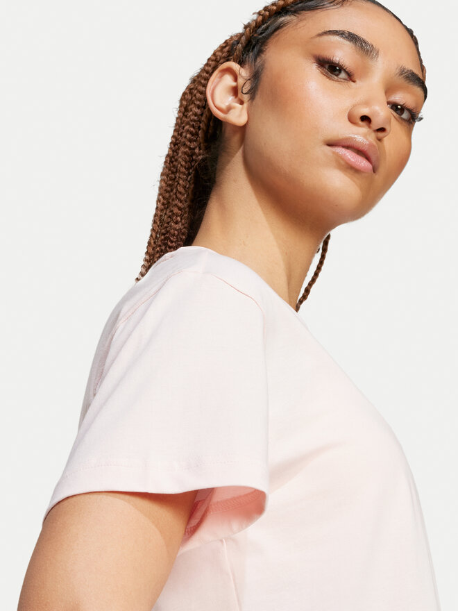 adidas adidas Camiseta Essentials Small Logo JH3694 Rosa Slim Fit