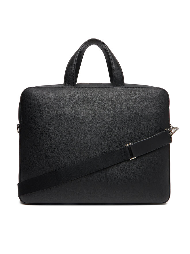 Calvin Klein Laptoptasche Calvin Klein Micro Pebble Slim Briefcase 36 LV04D3012G Schwarz