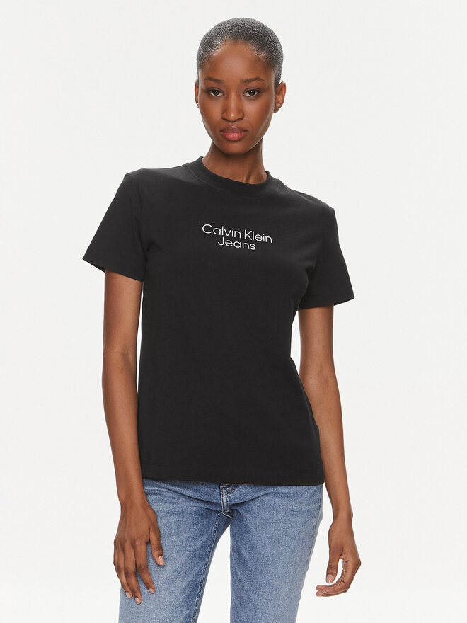 Calvin Klein Jeans Calvin Klein Jeans T-Shirt Institutional J20J223222 Μαύρο Regular Fit