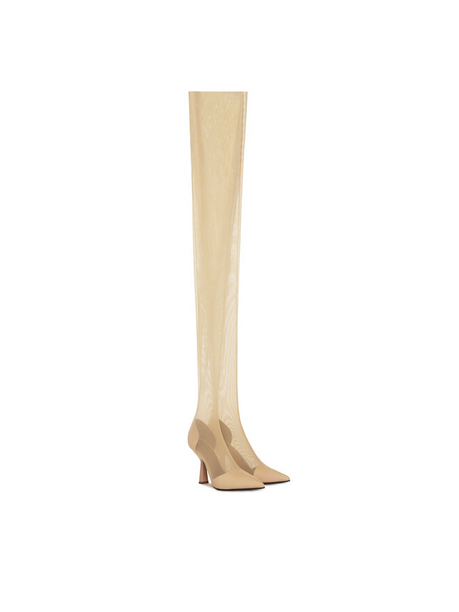 Patrizia Pepe Čizme preko koljena Patrizia Pepe 8Y0086/L048-B743 Bež