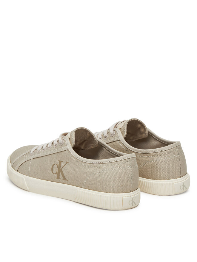 Calvin Klein Jeans Sneakers aus Stoff Calvin Klein Jeans Ess Vulc Low Cv Mg Wn YW0YW01762 Beige