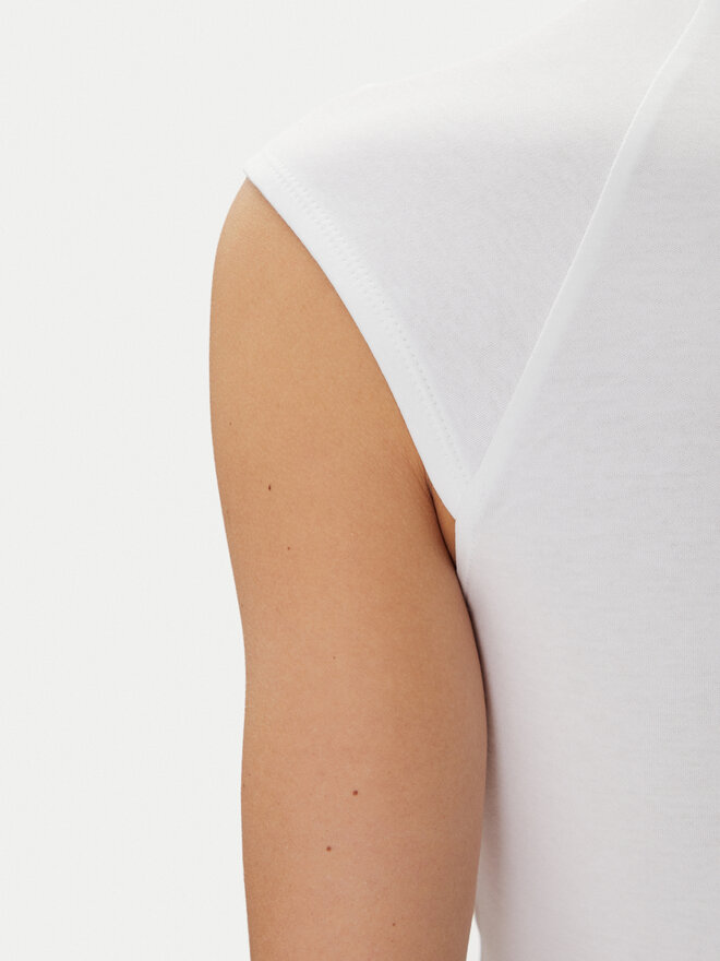 Calvin Klein Calvin Klein Top Liquid Touch Top K20K208422 Blanco Slim Fit
