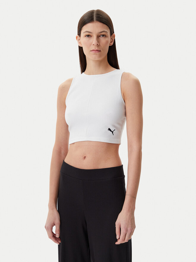 Puma Puma Τοπ Ess 629765 Λευκό Slim Fit