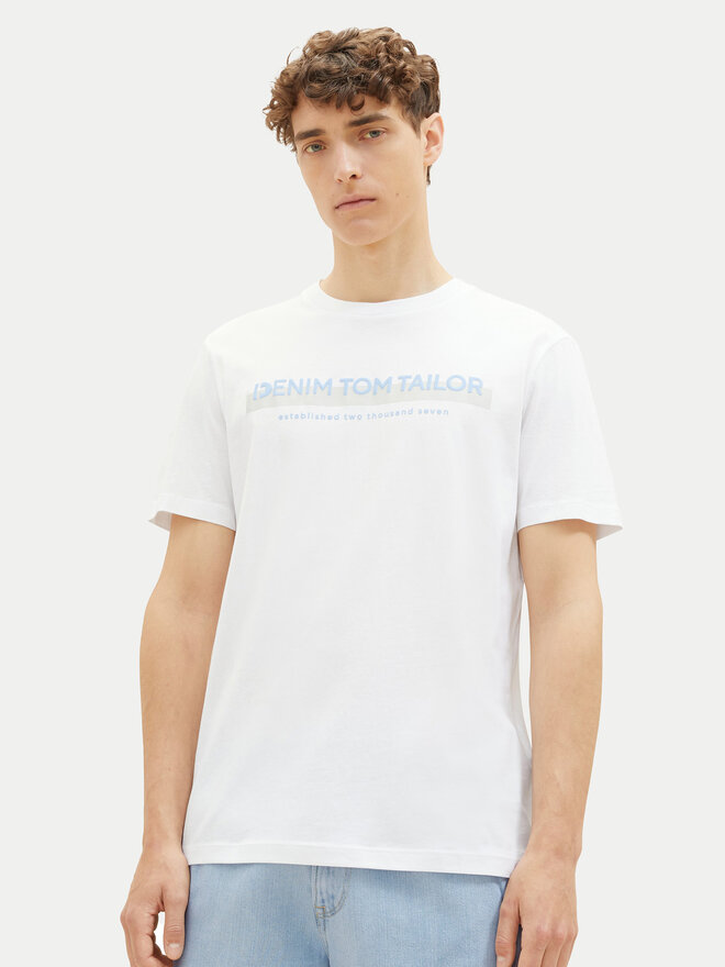 Tom Tailor Denim Tom Tailor Denim Camiseta 1037653 Blanco Basic Fit