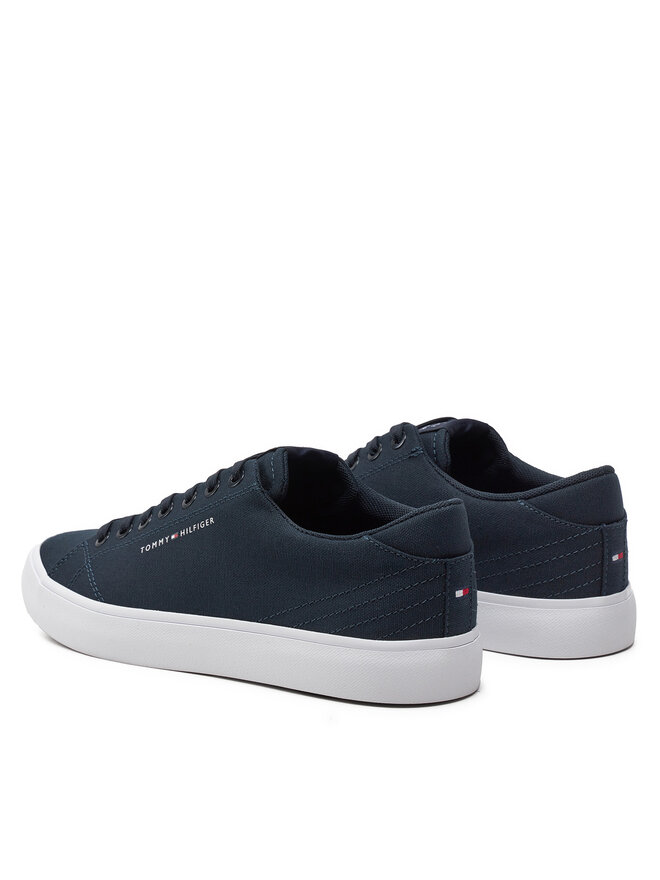 Tommy Hilfiger Tenisówki Tommy Hilfiger Th Hi Vulc Low Canvas FM0FM04882 Granatowy