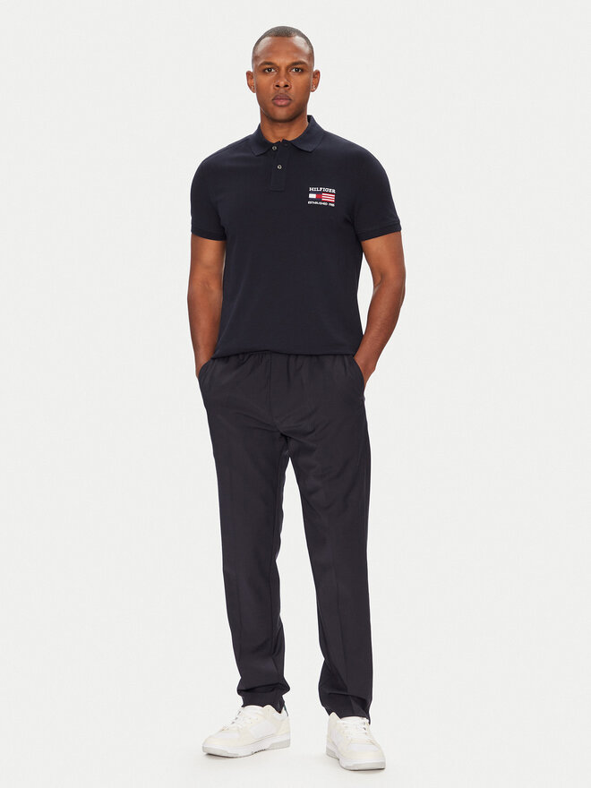 Tommy Hilfiger Tommy Hilfiger Polo marškinėliai Flag MW0MW39836 Tamsiai mėlyna Regular Fit