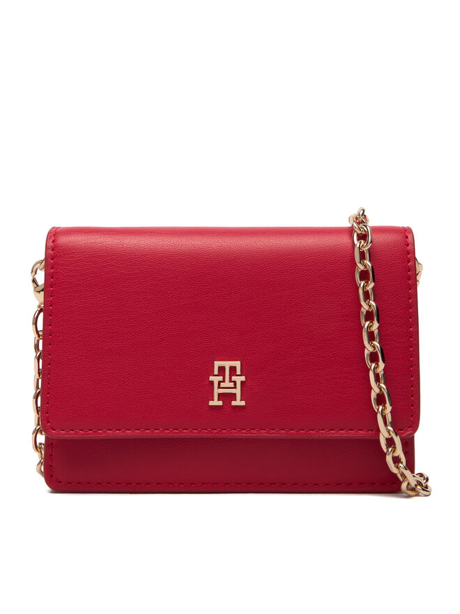 Tommy Hilfiger Handtasche Tommy Hilfiger Th Icon Card Holder W/Chain AW0AW18248 Rot