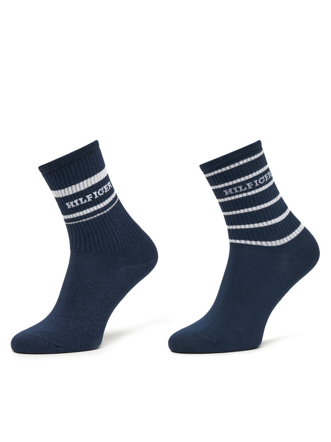 Tommy Hilfiger 2 pár hosszú szárú női zokni Tommy Hilfiger 701236457 Sötétkék
