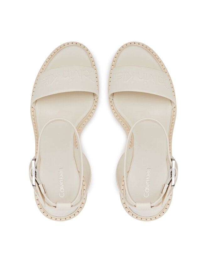 Calvin Klein Εσπαντρίγιες Calvin Klein Wedge Sandal 70 - He HW0HW02376 Λευκό