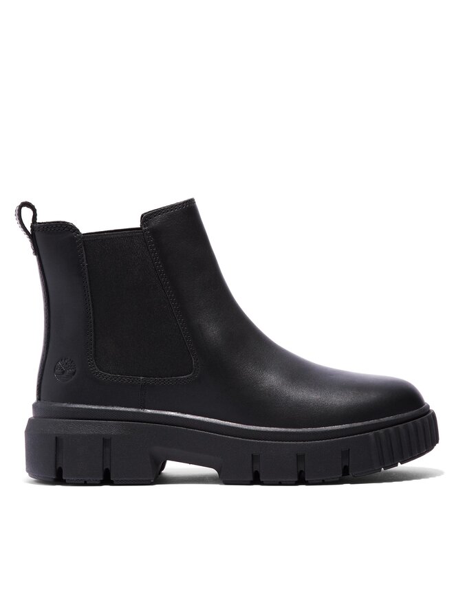 Black timberlands white sole discount