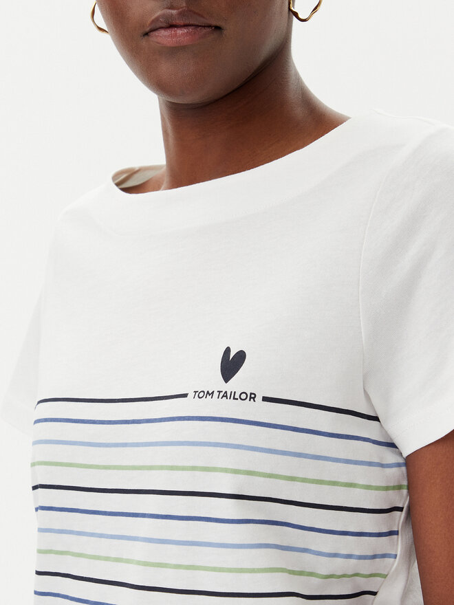 Tom Tailor Tom Tailor T-Shirt 1045544 Weiß Regular Fit
