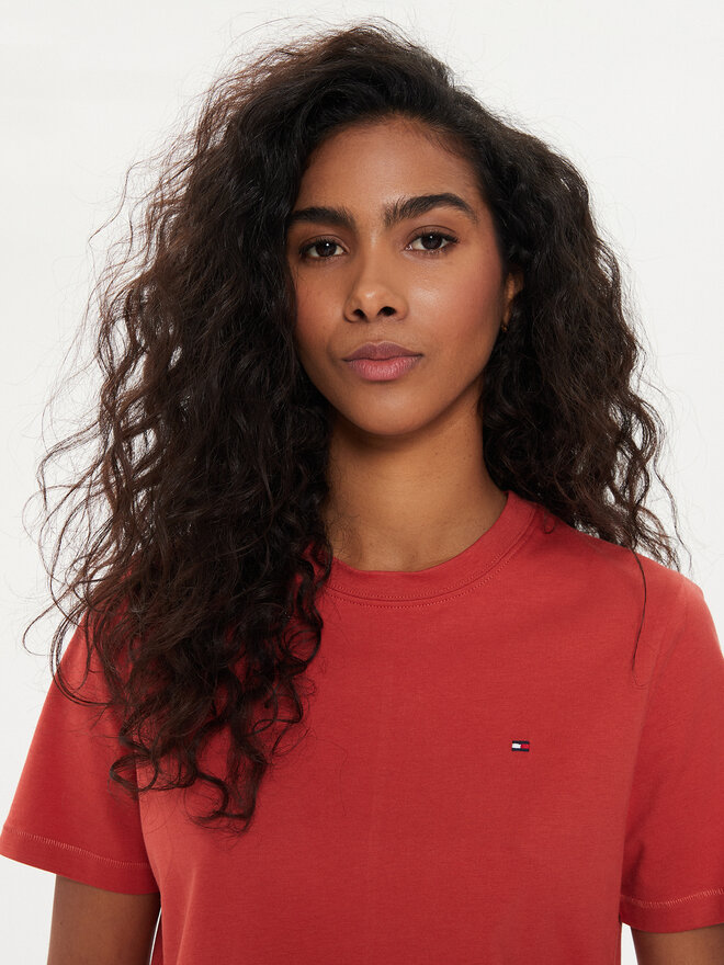 Tommy Hilfiger Tommy Hilfiger Marškinėliai Modern WW0WW39848 Raudona Regular Fit