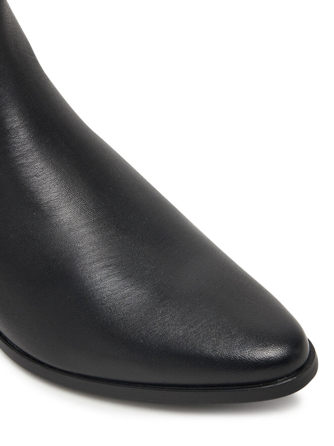 Tommy Hilfiger Μποτάκια Tommy Hilfiger Th Leather Pointy Zip Bootie FW0FW08980 Μαύρο