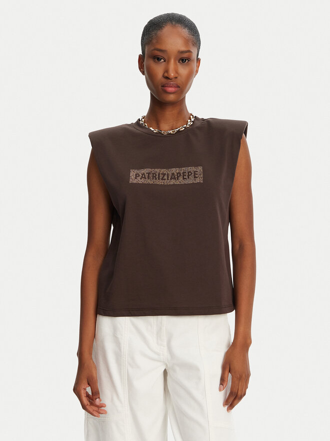 Patrizia Pepe Patrizia Pepe Camiseta 2M4423/J274-B825 Marrón Regular Fit