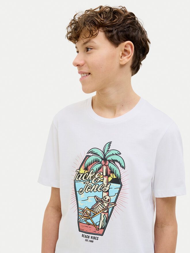 Jack&Jones Junior Jack&Jones Junior T-Shirt Elijah 12269825 Weiß Regular Fit