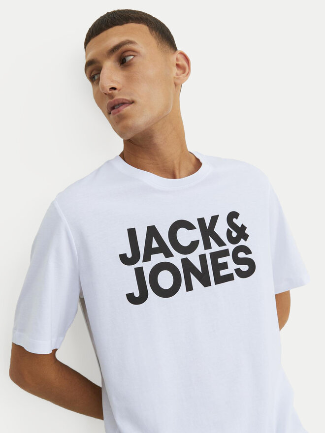 Jack&Jones Jack&Jones Marškinėliai Corp Logo 12151955 Balta Standard Fit