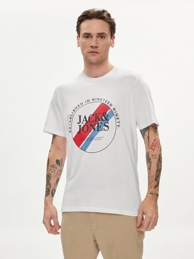 Jack&Jones Jack&Jones Marškinėliai Loof 12248624 Balta Standard Fit