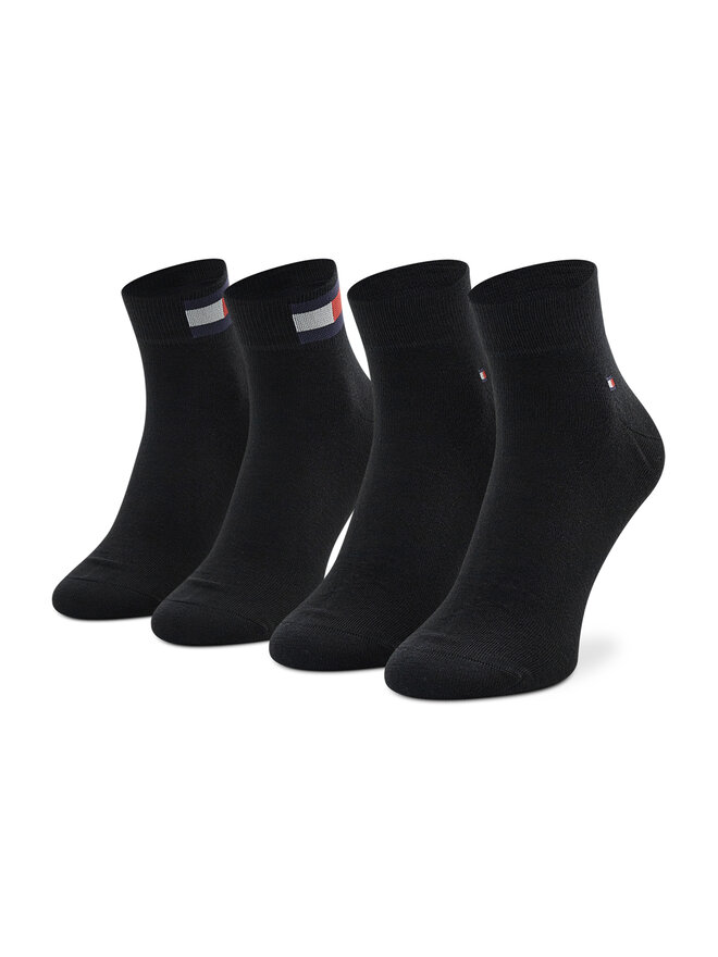 Tommy Hilfiger 2 pár férfi bokazokni Tommy Hilfiger 701218388 Fekete