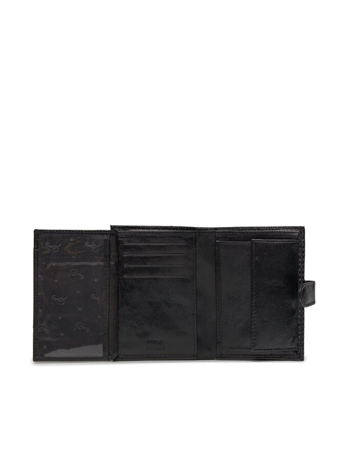 Semi Line Голям мъжки портфейл Semi Line P8270-0 Черен