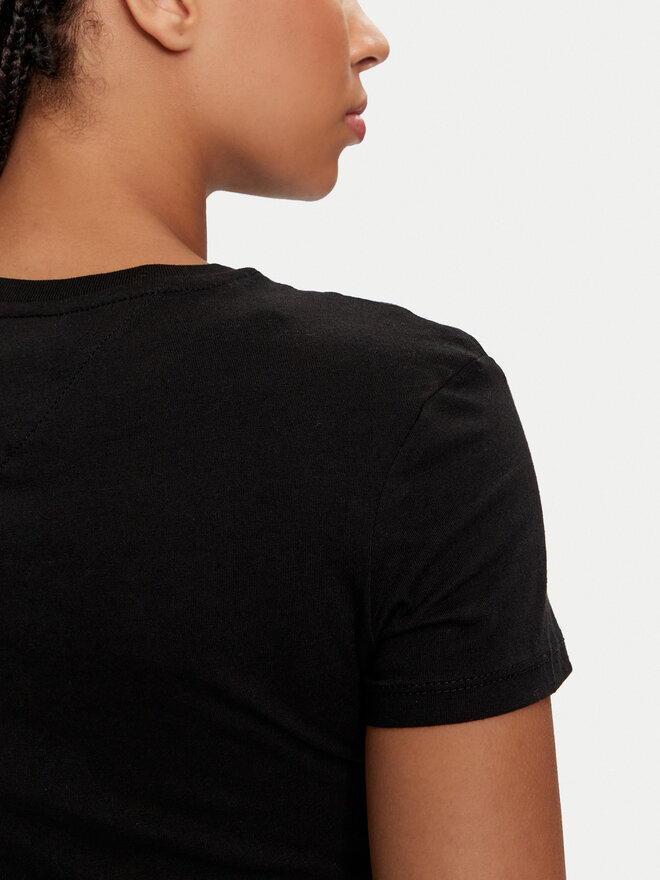 Tommy Jeans Tommy Jeans T-Shirt Essential DW0DW18397 Schwarz Slim Fit