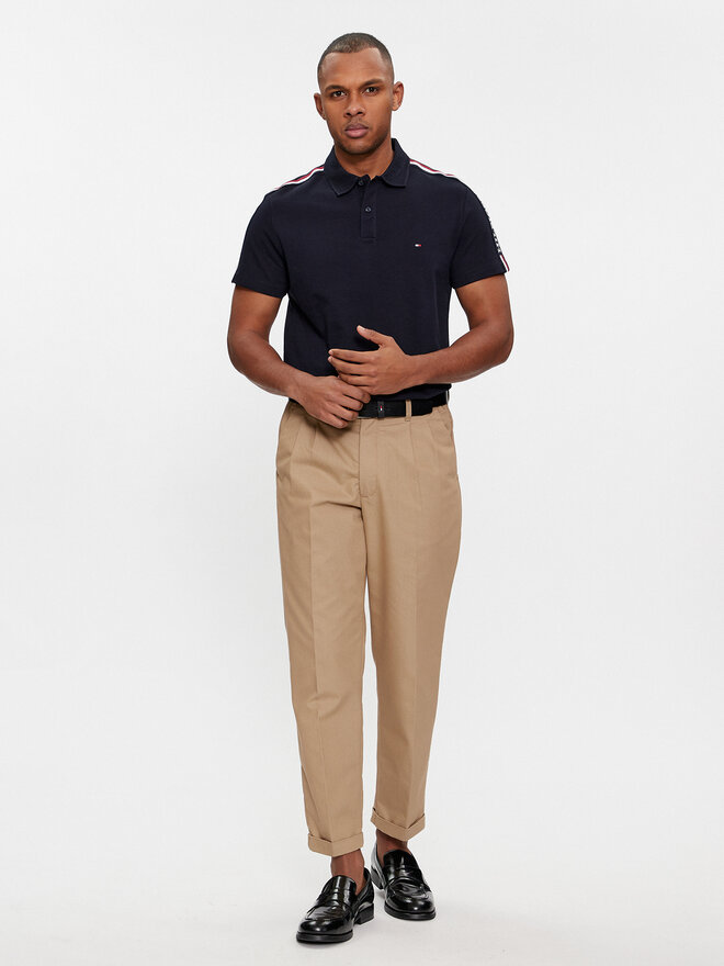 Tommy Hilfiger Tommy Hilfiger Поло Global Stripe Monotype Reg Polo MW0MW33591 Cиній Regular Fit