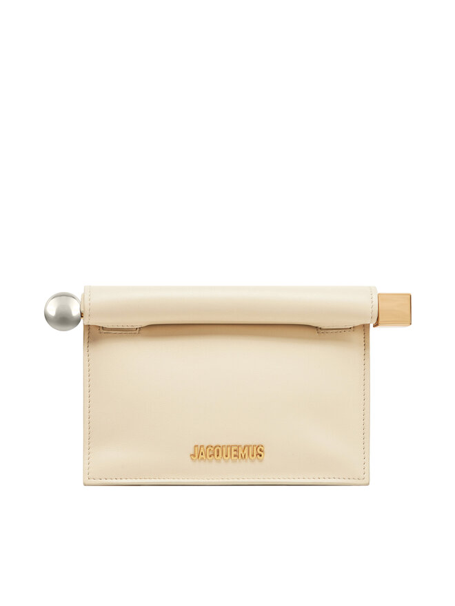 JACQUEMUS Geantă JACQUEMUS La Petite Pochette Rond C 241BA392-3171 Écru