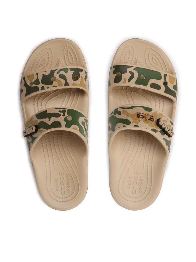 Crocs Šľapky Crocs Classic Croc Printed 207559 Béžová